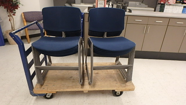 Set of 6 Navy Blue Chairs