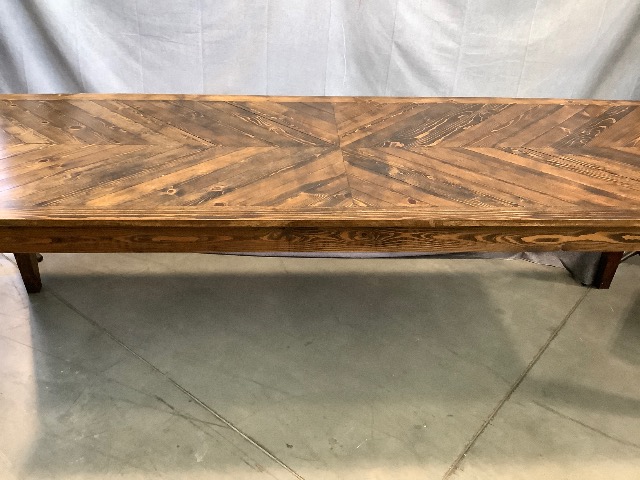 Large Chevron Pattern Table