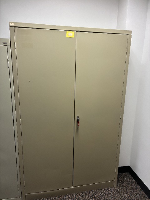 2 Door Light Tan Cabinet with 5 Shelves