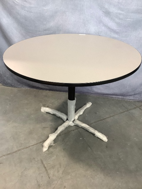 Round Grey Laminate table