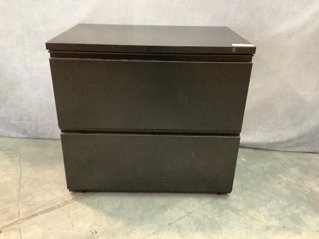 Small Metal Black 2 Drawer File Cabinet