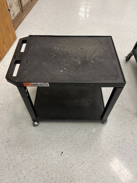 Black 3 Shelved Rolling Cart