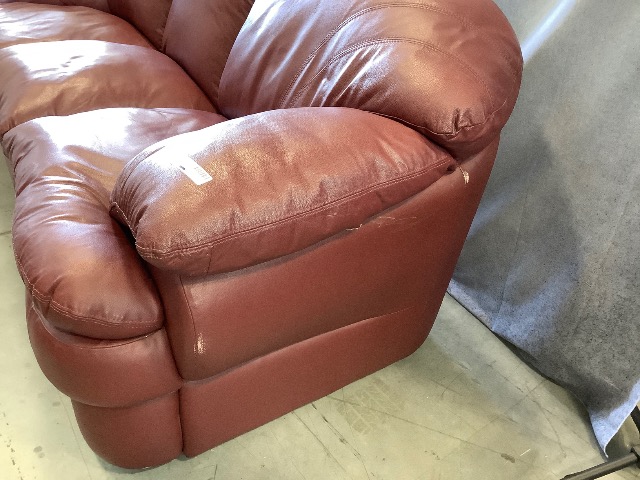 Red Oxblood 3 Seater Sofa photo 3