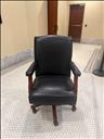 Black Leather Rolling Chair