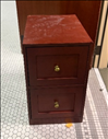 Dark Brown 2 Drawer Wood Filing Cabient
